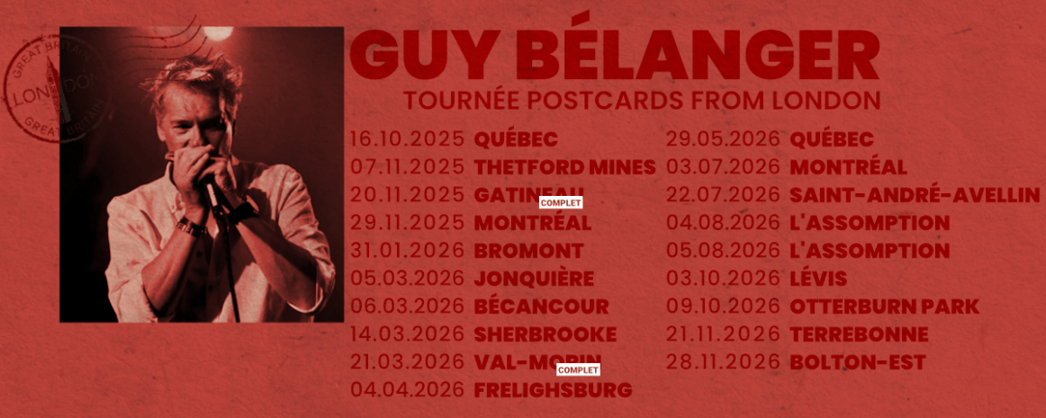 Guy Bélanger / Tournée Québec 2025-2026