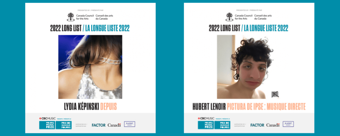 Lydia K&eacute;pinski et&nbsp;Hubert Lenoir dans la longue liste du Prix de musique Polaris 2022