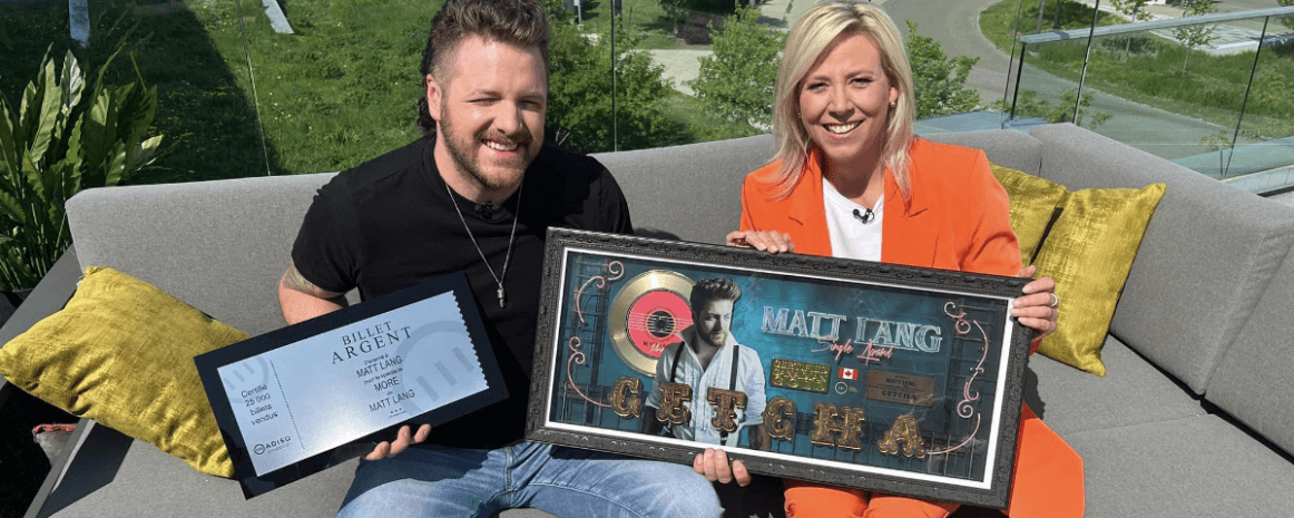 Un billet d&rsquo;argent, un single or et un nouvel album pour Matt Lang
